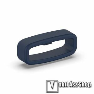 Okosóra szíj bújtató - 1db, szilikon, 20mm széles szíjakhoz, csúszásmentes, a feltüntetett méret a bujtató belső szélességét jelöli! - SÖTÉTKÉK kép