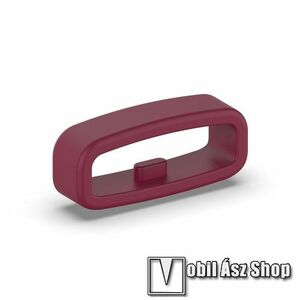 Okosóra szíj bújtató - 1db, szilikon, 20mm széles szíjakhoz, csúszásmentes, a feltüntetett méret a bujtató belső szélességét jelöli! - BORDÓ kép