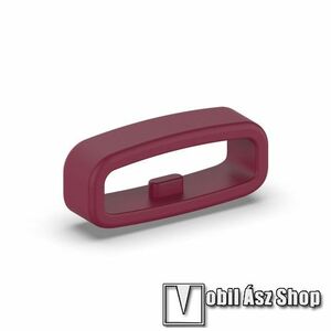 Okosóra szíj bújtató - 1db, szilikon, 22mm széles szíjakhoz, csúszásmentes, a feltüntetett méret a bujtató belső szélességét jelöli! - BORDÓ kép