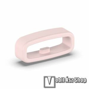 Okosóra szíj bújtató - 1db, szilikon, 22mm széles szíjakhoz, csúszásmentes, a feltüntetett méret a bujtató belső szélességét jelöli! - RÓZSASZÍN kép