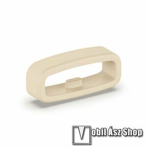 Okosóra szíj bújtató - 1db, szilikon, 22mm széles szíjakhoz, csúszásmentes, a feltüntetett méret a bujtató belső szélességét jelöli! - BÉZS kép