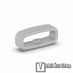 Okosóra szíj bújtató - 1db, szilikon, 22mm széles szíjakhoz, csúszásmentes, a feltüntetett méret a bujtató belső szélességét jelöli! - SZÜRKE kép