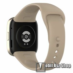Okosóra szíj - szilikon - 121mm + 98mm hosszú - BÉZS - Xiaomi Mi Watch Lite 3 / Xiaomi Redmi Watch 3 / Redmi Band 3 kép
