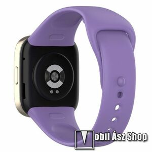 Okosóra szíj - szilikon - 121mm + 98mm hosszú - LILA - Xiaomi Mi Watch Lite 3 / Xiaomi Redmi Watch 3 / Redmi Band 3 kép