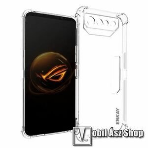 ENKAY szilikon védő tok / hátlap - FÉNYES - ÁTLÁTSZÓ - erősített sarkok, ERŐS VÉDELEM! - ASUS ROG Phone 7 Ultimate - GYÁRI kép