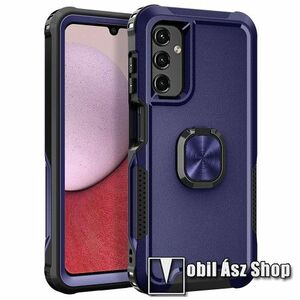 OTT! MOUNT ARMOR RING műanyag védő tok / hátlap - KÉK - szilikon betét, ujjgyűrű, tapadófelület mágneses autós tartóhoz, erősített - SAMSUNG Galaxy A54 (SM-A546) kép