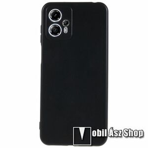Szilikon védő tok / hátlap - FEKETE - MATT, kamerasziget védelem - MOTOROLA Moto G13 / Moto G23 kép