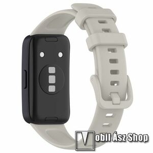 Huawei Band 10, Band 9, 9 NFC, 8, 8 NFC, Okosóra szíj, Szilikon, 92+129mm hosszú, Világosszürke kép