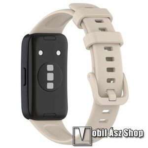 Huawei Band 10, Band 9, 9 NFC, 8, 8 NFC, Okosóra szíj, Szilikon, 92+129mm hosszú, Csontfehér kép
