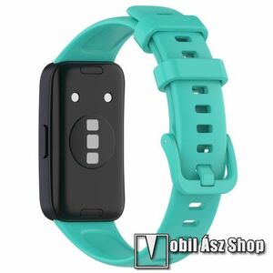 Huawei Band 10, Band 9, 9 NFC, 8, 8 NFC, Okosóra szíj, Szilikon, 92+129mm hosszú, Mentazöld kép