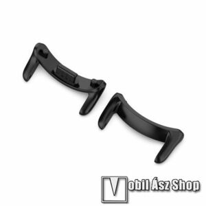 Okosóra fém csatlakozó adapter - 2db / 1pár - FEKETE - bármilyen 12mm-es teleszkópos szíjjal használható, rozsdamentes acél - Xiaomi Smart Band 8 kép