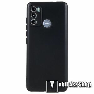 Szilikon védő tok / hátlap - MATT - FEKETE - MOTOROLA Moto G60 kép