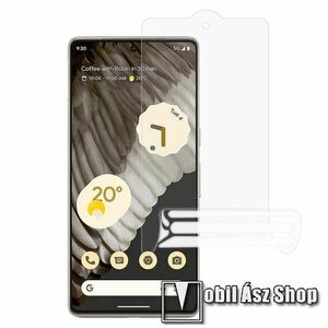 Képernyővédő fólia - Ultra Clear, PET (műanyag) - 1db, törlőkendővel, A TELJES KIJELZŐT VÉDI! - Google Pixel 7a kép