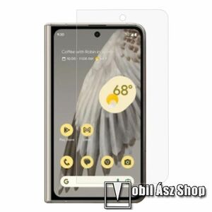 TPU képernyővédő fólia - Ultra Clear - 1db, törlőkendővel, csak a külső kijelzőre, A TELJES KIJELZŐT VÉDI! - Google Pixel Fold kép