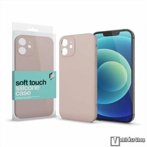 Xpro Soft Touch szilikon védő tok / hátlap - kameravédelemmel, mikroszálas szövettel bevont belsővel - RÓZSASZÍN - APPLE iPhone 11 - GYÁRI kép