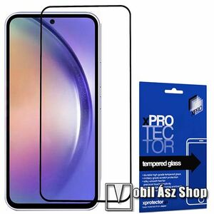 Xpro előlap védő karcálló edzett üveg - FEKETE - 9H, 0, 33mm, A teljes felületén tapad! - A TELJES KIJELZŐT VÉDI! - SAMSUNG Galaxy A54 (SM-A546) / Galaxy S23 FE (SM-S711) - GYÁRI kép