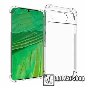 Szilikon védő tok / hátlap - FÉNYES - ÁTLÁTSZÓ - erősített sarkok - Google Pixel 8 kép