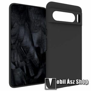 Szilikon védő tok / hátlap - MATT - FEKETE - Google Pixel 8 Pro kép