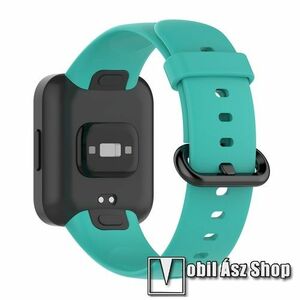 Okosóra szíj - szilikon - 85 + 120mm hosszú - CYAN - Xiaomi Redmi Watch 2 / Redmi Watch 2 Lite / Poco Watch kép