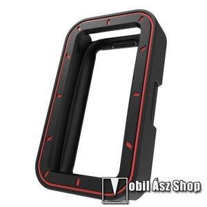 Okosóra szilikontok - FEKETE / PIROS - HUAWEI Band 8 kép