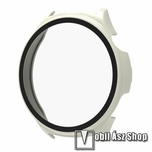 Okosóra műanyag védő tok / keret - FEHÉR - 9H edzett üveg előlap védő is! - HUAWEI Watch 4 kép