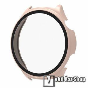 Okosóra műanyag védő tok / keret - RÓZSASZÍN - 9H edzett üveg előlap védő is! - HUAWEI Watch 4 kép
