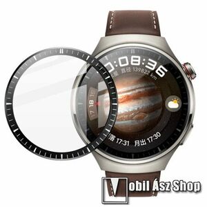 IMAK Anti-Scratch Bubble-Free HD PMMA flexibilis okosóra üvegfólia - FEKETE - 1db - A TELJES ELŐLAPOT VÉDI! - HUAWEI Watch 4 Pro - GYÁRI kép