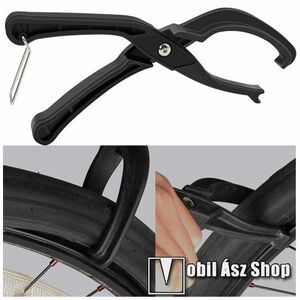 UNIVERZÁLIS kerékpár gumi leszedő fogó - megakadályozza, hogy a felni eldeformálódjon, 45mm-es vagy annál kisebb gumiabroncsokkal kompatibilis, 22x6x2cm - FEKETE kép