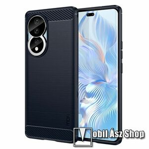 MOFI szilikon védő tok / hátlap - SÖTÉTKÉK - légpárnás sarok, szálcsiszolt, karbon mintás, ERŐS VÉDELEM! - HUAWEI Honor 90 - GYÁRI kép