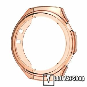 Okosóra szilikon védő tok / keret - ÁTTETSZŐ NARANCSSÁRGA - HUAWEI Watch 4 Pro kép