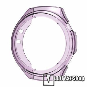 Okosóra szilikon védő tok / keret - ÁTTETSZŐ LILA - HUAWEI Watch 4 Pro kép