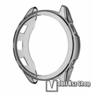 Okosóra szilikon védő tok / keret - ÁTTETSZŐ FEKETE - Garmin Forerunner 265S kép