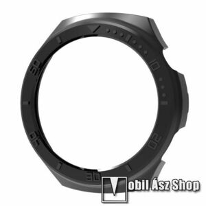 Okosóra műanyag védő tok / keret - FEKETE - HUAWEI Watch 4 Pro kép