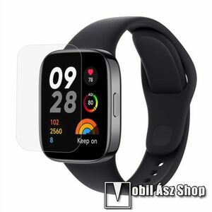Xiaomi Redmi Watch 3 Active, TPU okosóra képernyővédő fólia, 1db, Clear, törlőkendővel kép