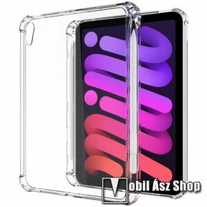 Szilikon védő tok / hátlap - FÉNYES - ÁTLÁTSZÓ - erősített sarkok, ceruzatartó, ERŐS VÉDELEM! - Apple iPad mini 2024, 2021 kép