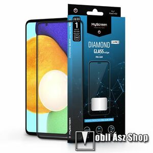 MYSCREEN DIAMOND GLASS LITE EDGE előlap védő karcálló edzett üveg - FEKETE - 9H, 0.33 mm, A teljes felületén tapad, a teljes kijelzőt védi - SAMSUNG Galaxy A53 5G (SM-A536) - GYÁRI kép