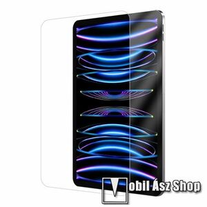 Apple iPad Pro 11 (2018), Air (2020) (4th generation), Előlap védő karcálló edzett üveg - 0, 3 mm vékony, 9H, Arc Edge, A képernyő sík részét védi kép