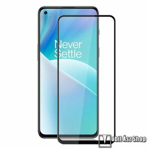 AMORUS előlap védő karcálló edzett üveg - FEKETE - 9H, 0, 3mm, A teljes felületén tapad, a teljes kijelzőt védi - OnePlus Nord 2T 5G - GYÁRI kép