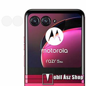Kamera lencsevédő karcálló edzett üveg - 1db, 9H, 0, 33mm, Arc Edge - MOTOROLA Razr 40 Ultra kép