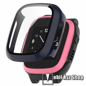 Okosóra műanyag védő tok / keret - SÖTÉTKÉK - 9H edzett üveg előlap védő is! - Xplora X5 Play kép