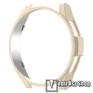 Okosóra műanyag védő tok / keret - BÉZS - SAMSUNG Galaxy Watch6 44mm (SM-R940/945) kép