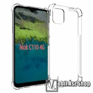 Szilikon védő tok / hátlap - FÉNYES - ÁTLÁTSZÓ - erősített sarkok - NOKIA C110 kép
