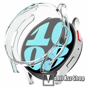 Okosóra szilikon védő tok / keret - ÁTLÁTSZÓ - Szilikon előlapvédő is! - SAMSUNG Galaxy Watch6 40mm (SM-R930/935) kép