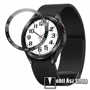 Okosóra lünetta védő rozsdamentes acél - FEKETE / FEHÉR - SAMSUNG Galaxy Watch6 Classic 43mm (SM-R950/955) kép