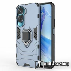 TRANSFORM PRO műanyag védő tok / hátlap - KÉK - szilikon betétes, kitámasztható, fém ujjgyűrűvel, tapadófelület mágneses autós tartóhoz - HUAWEI Honor X50i / Honor 90 Lite kép