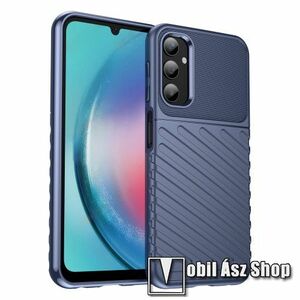 OTT! THUNDER SERIES szilikon védő tok / hátlap - 3D textúrált mintás, ERŐS VÉDELEM - SÖTÉTKÉK - SAMSUNG Galaxy A25 5G kép