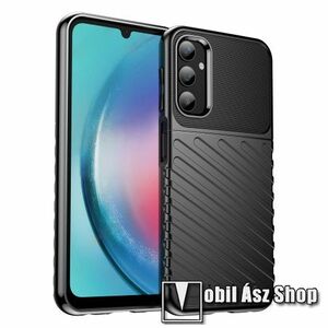 OTT! THUNDER SERIES szilikon védő tok / hátlap - 3D textúrált mintás, ERŐS VÉDELEM - FEKETE - SAMSUNG Galaxy A25 5G kép