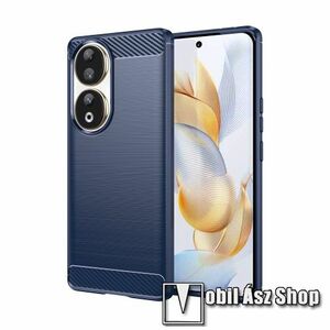 OTT! CARBON szilikon védő tok / hátlap - SÖTÉTKÉK - karbon mintás, ERŐS VÉDELEM! - HUAWEI Honor 90 kép