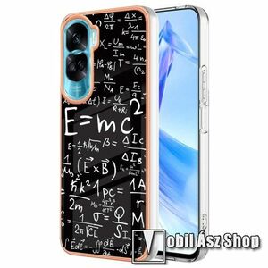 Szilikon védő tok / hátlap - ISKOLATÁBLA MINTÁS - galvanizált szegély - HUAWEI Honor X50i / Honor 90 Lite kép