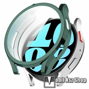 Okosóra szilikon védő tok / keret - GALVANIZÁLT ZÖLD - Szilikon előlapvédő is! - SAMSUNG Galaxy Watch6 40mm (SM-R930/935) kép